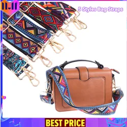 1Pcs Bag Handle Strap For Women Removable DIY Shoulder Rainbow Handbag Accessories Cross Body Messenger Nylon Bag Straps