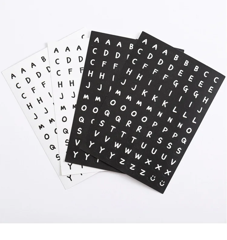 Kawaii Numbers Letter Alphabet Sticker Cute Love Heart DIY Planner Notebook  Junk Journal Decorations Korean Stationery Stickers