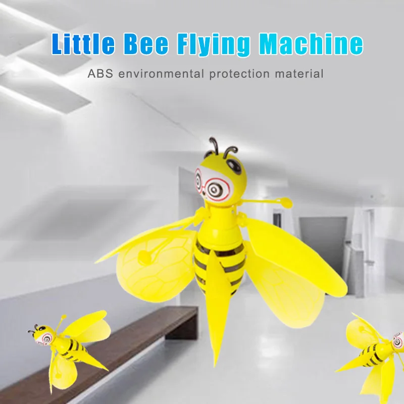 Горячая мини летающий шар игрушки пчелки датчик жеста индукции Вертолет стабильный с освещением