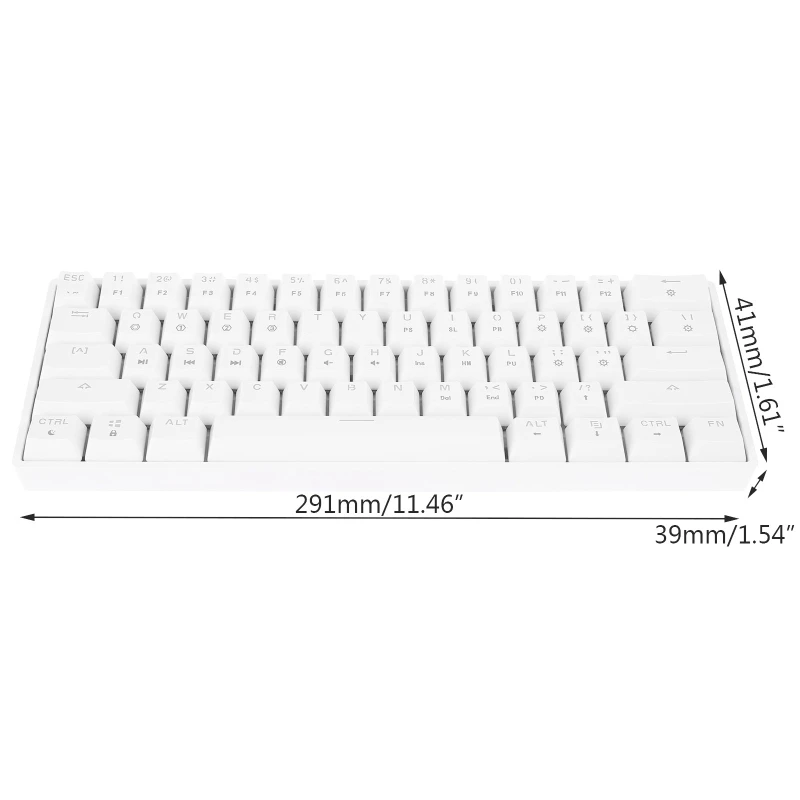 SK61 Portable 60% Mechanical Keyboard Gateron optical Switches RGB Backlit Hot Swappable Wired Gaming Keyboardfor PC Mac