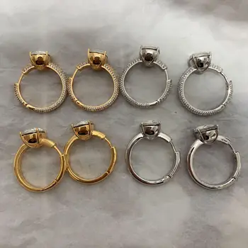 

American street shooting ins large zircon full diamond micro inlaid kolczyki earrings earing for women aretes de mujer brincos