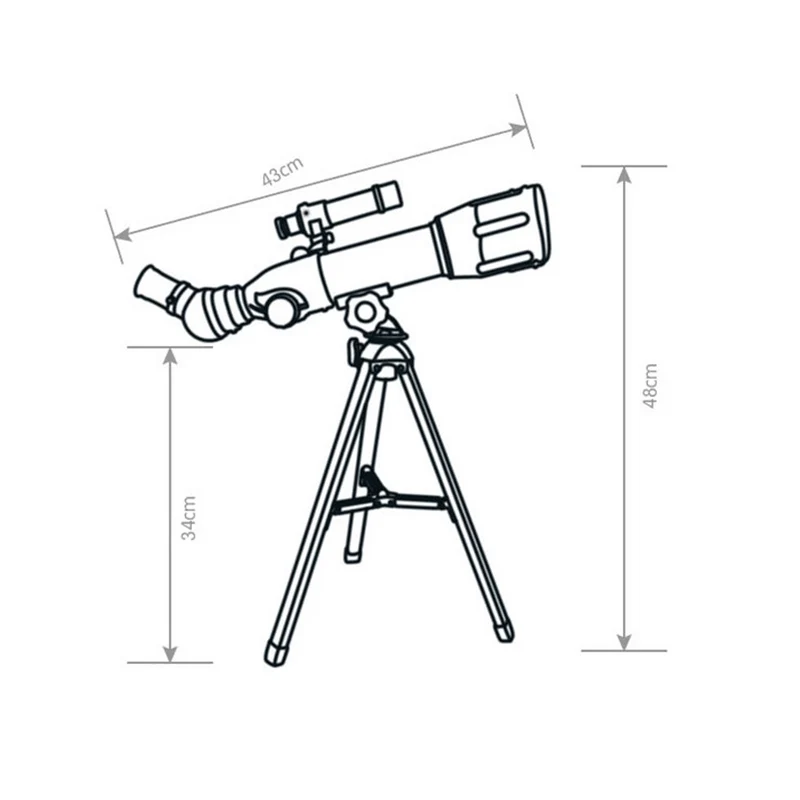Children's High Quality Monocular  Astronomical Telescope With Tripod 50mm Refractor Professional Outdoor HD Moon Watching Gift