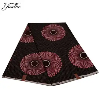 

YANTEX 2021 New Arrival African Polyester Veritable Wax African Ankara Fabrics 6 Yards/Piece Tissu Africain Nigeria Batik Fabric