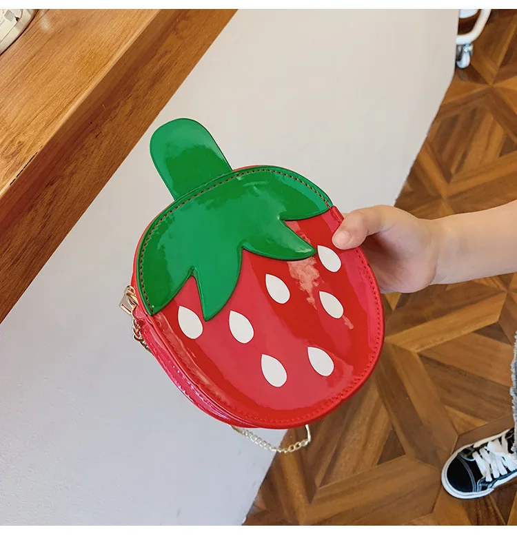 Кожаные сумки для женщин, сумки через плечо, детская сумка, милая Клубника, ананас, крутая сумка для мальчиков и девочек