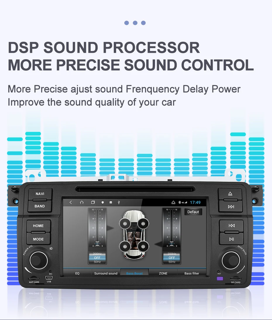 Excellent Isudar H53 4G Android 1 Din Auto Radio For BMW/E46/M3/Rover/3 Series Car Multimedia DVD GPS 8 Core RAM 4G ROM 64G DVR Camera FM 10