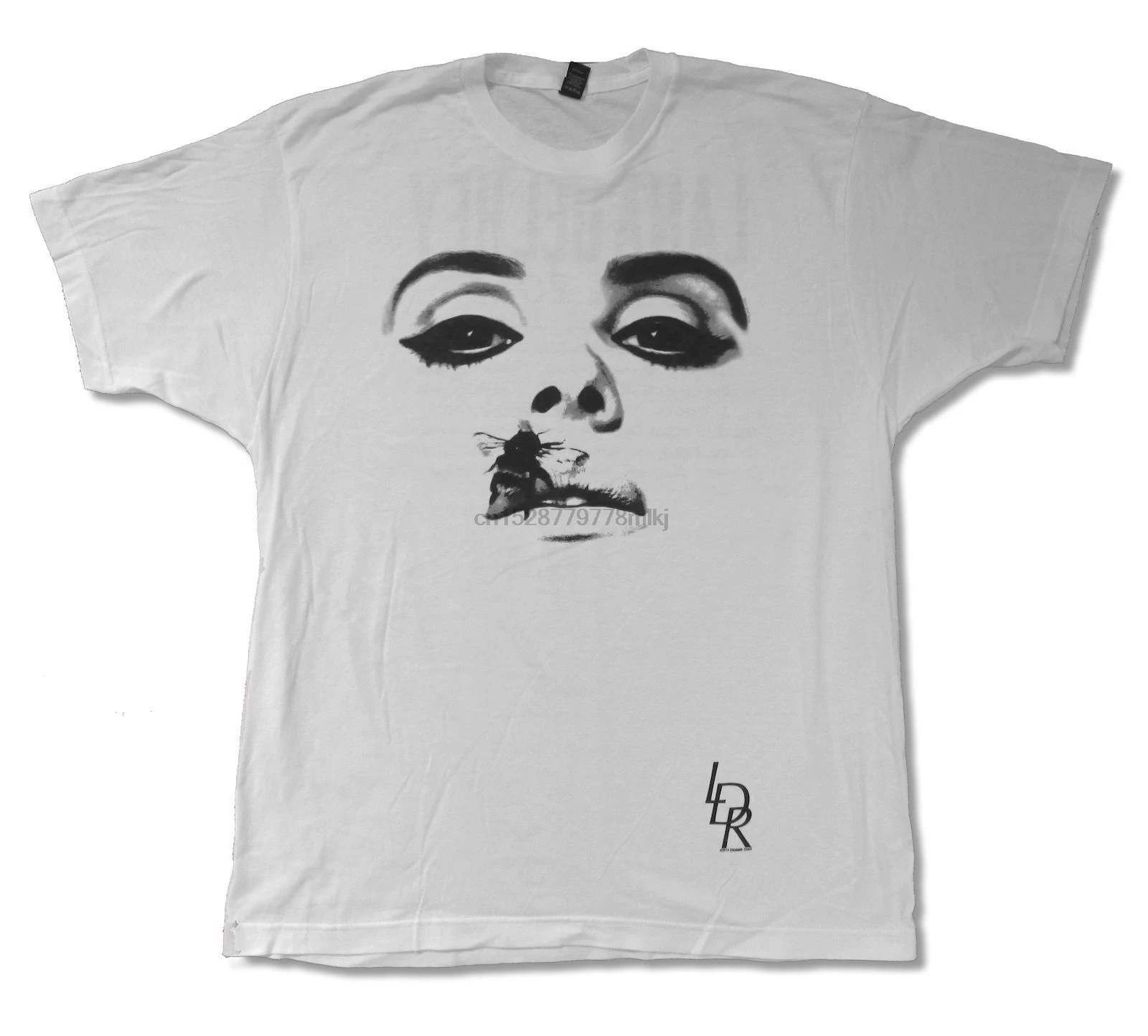 LANA DEL REY BEE TOUR 14 (ATLANTA - L.A.) WHITE T-SHIRT NEW OFFICIAL ADULT O Neck Short Sleeves Boy Cotton Men T Shirt |