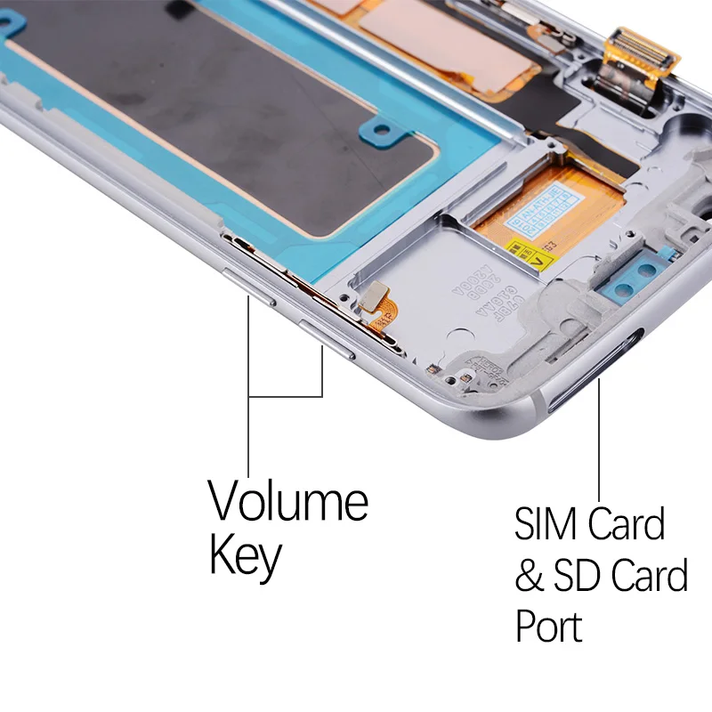 Супер AMOLED дисплей для SAMSUNG Galaxy S7 Edge lcd кодирующий преобразователь сенсорного экрана в сборе с рамкой G935F G935 S7 G930F