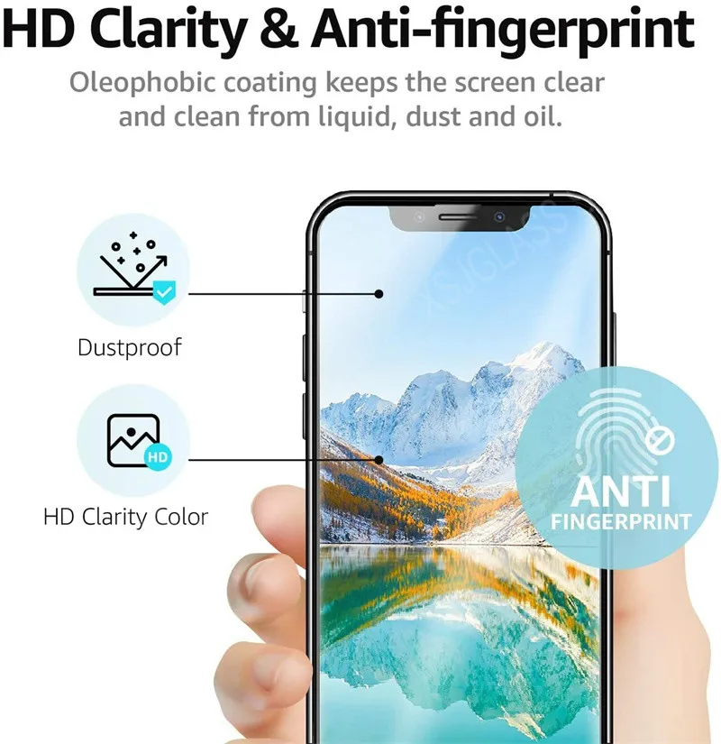 3PCS Protective Glass on For iPhone 11 12 13 Mini Pro Max screen protector Tempered Glass For iPhone 6 S 7 8 Plus X S XR XS Max