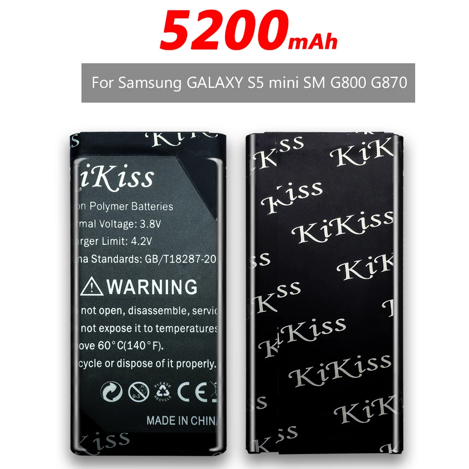 5200 мА/ч, Батарея для samsung Galaxy S5 мини G800 G800F G800H G800A G800Y G800R EB-BG800BBE+ номер для отслеживания