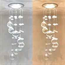

New Suspension Hanging Crystal LED 3W Small Ceiling Lamp Corridor Balcony Aisle Hallway Lights Living Room Indoor Light Lighting