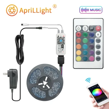 

LED Strip Light 5M/10M SMD 5050 DC12V 30ldes/m Waterproof Flexible RGB LED Light WIFI Controller + Adapter Plug