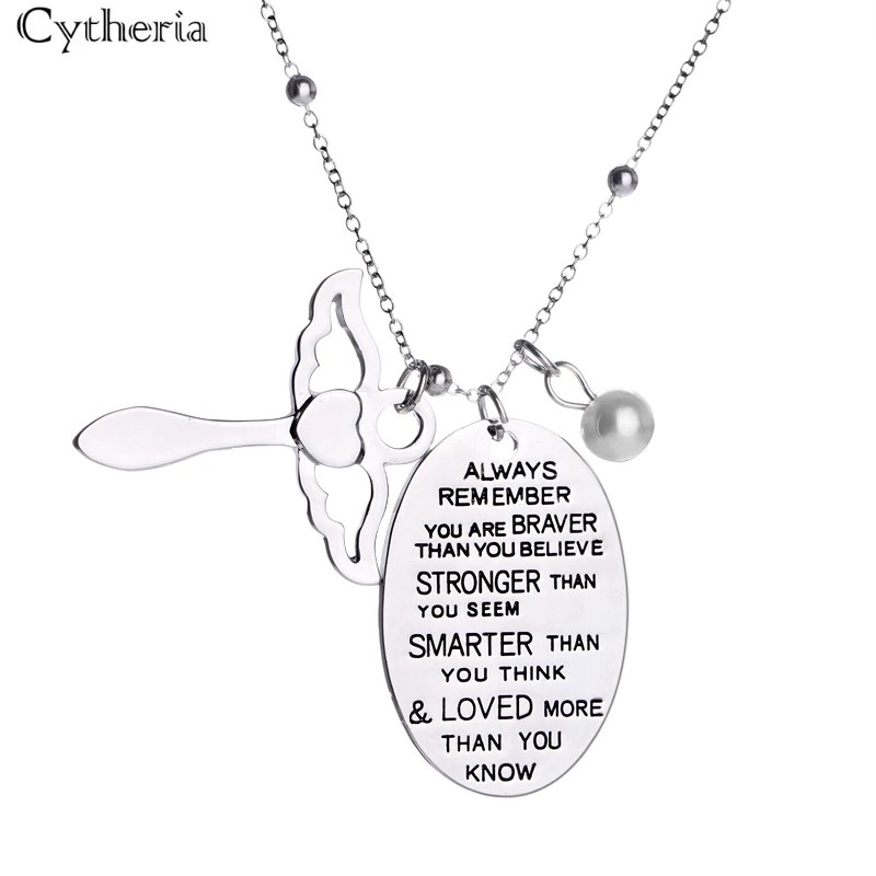 de deseos de ángel para hija, remember you braver, más inteligente que you believe think cheer up, collar de cuentas, chica|wish necklace|necklace wishnecklace always - AliExpress