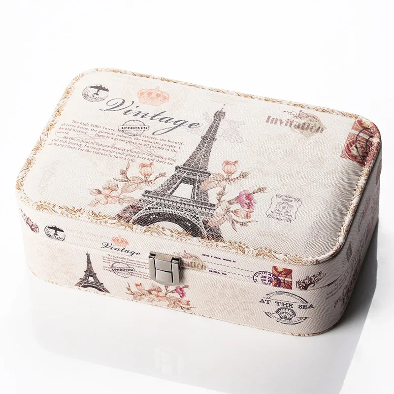 

Multifunctional Jewelry Storage Box Pu Leather Necklace Bracelet Earrings Portable Ladies Jewelry Box Gift Box
