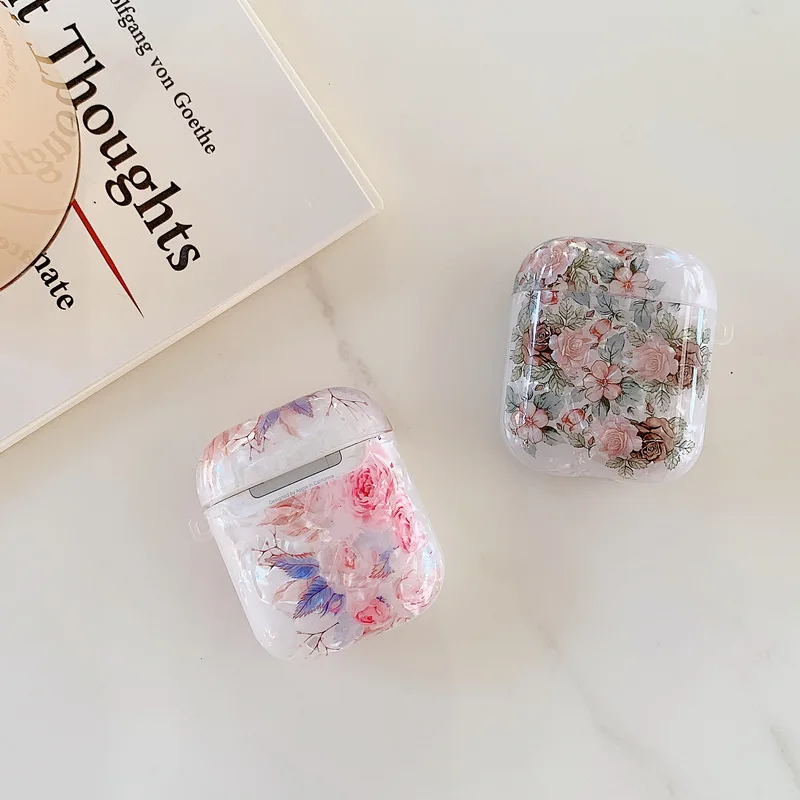 Чехол для оригинальных Airpods Pro, чехол с цветочным рисунком, милый чехол для Apple Airpods 2, 1 чехол, аксессуары, наушники Air Pods, чехол, коробка