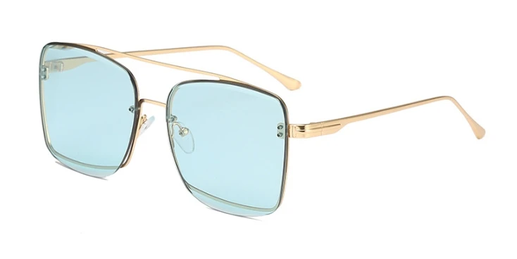 47136 квадратные обрезные солнцезащитные очки для мужчин и женщин модные UV400 очки