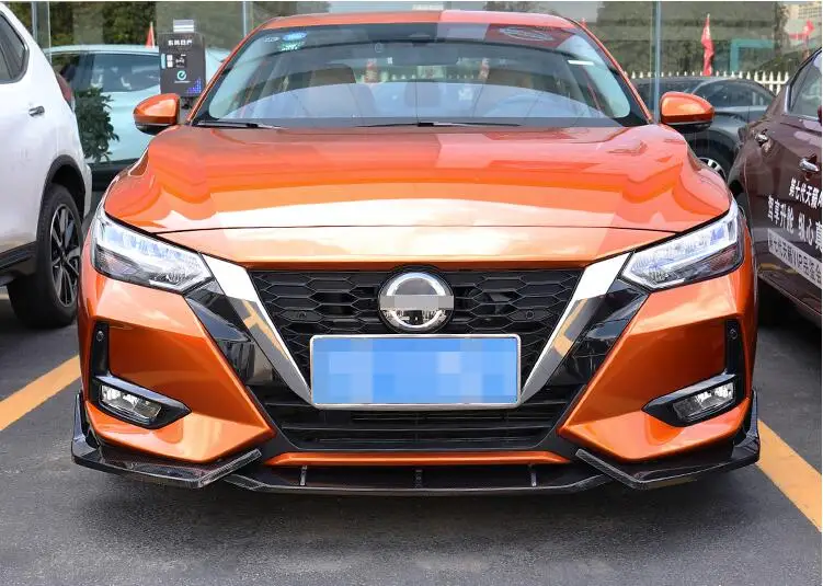 Для Nissan Sentra SYLPHY передний бампер диффузор защитные бамперы задняя надрезаемая подкладка, ABS Материал набор бампер задняя губа
