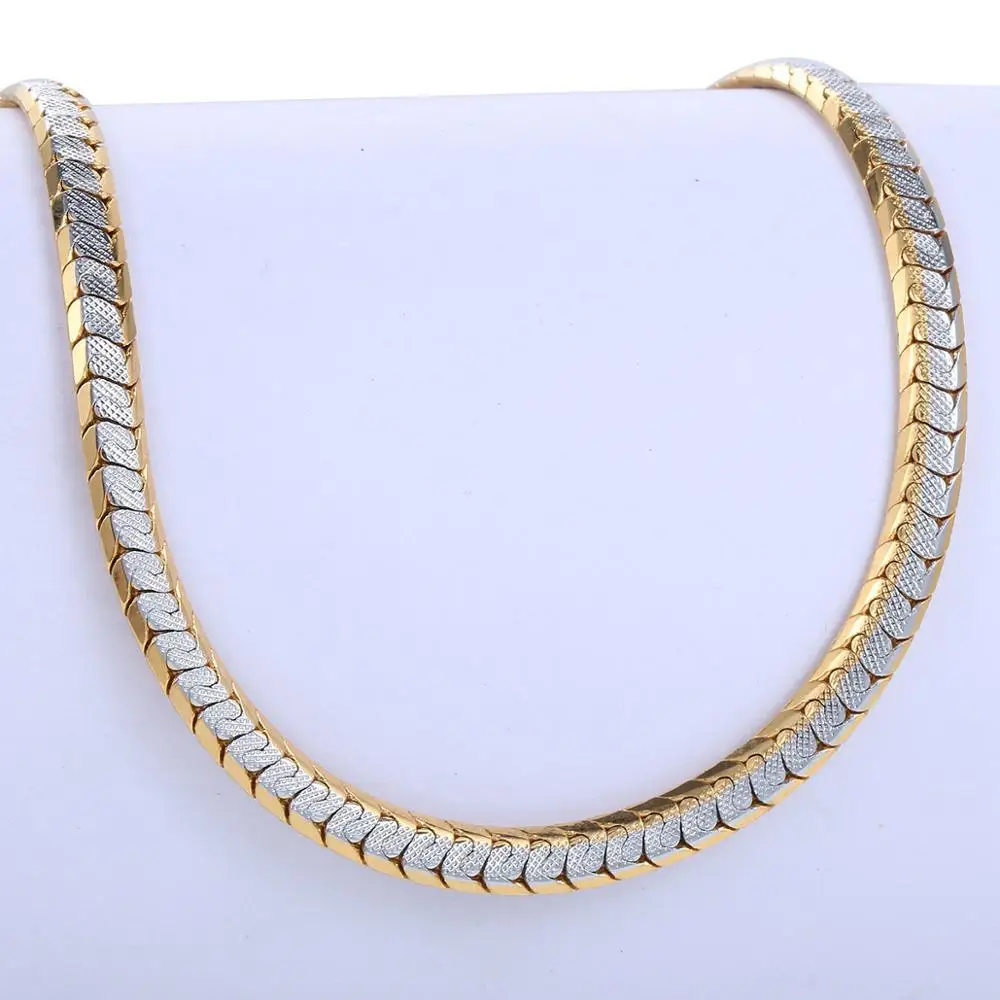 Davieslee Necklace For Men Scales Nugget Gold Filled Chain Men's