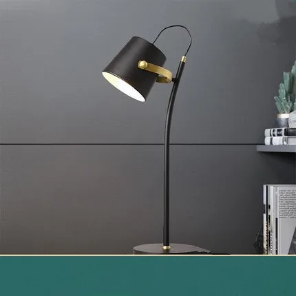 

Modern Iron Table Lamp Study Office Hotel Led Black Bracket Adjustable Bedside Desk Lamp Adjus industrial lamp