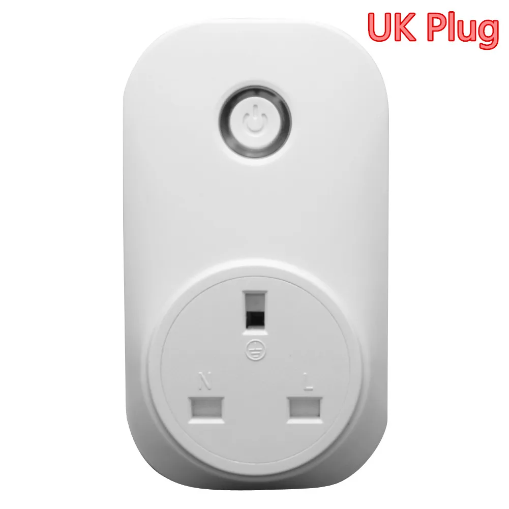 UK Plug WiFi интеллектуальная розетка беспроводной пульт дистанционного управления адаптер приложение дистанционное управление для Amazon Alexa Google Home EU/US/AU/UK/IT/BR/FR/JP - Цвет: UK Plug