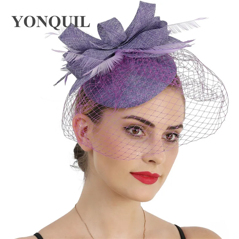 Bride New Wedding Mesh Fascinator Hat Veilling Millinery Cap Fashion New Women Fascinating Hair Accessories Lady Mesh Headpiece