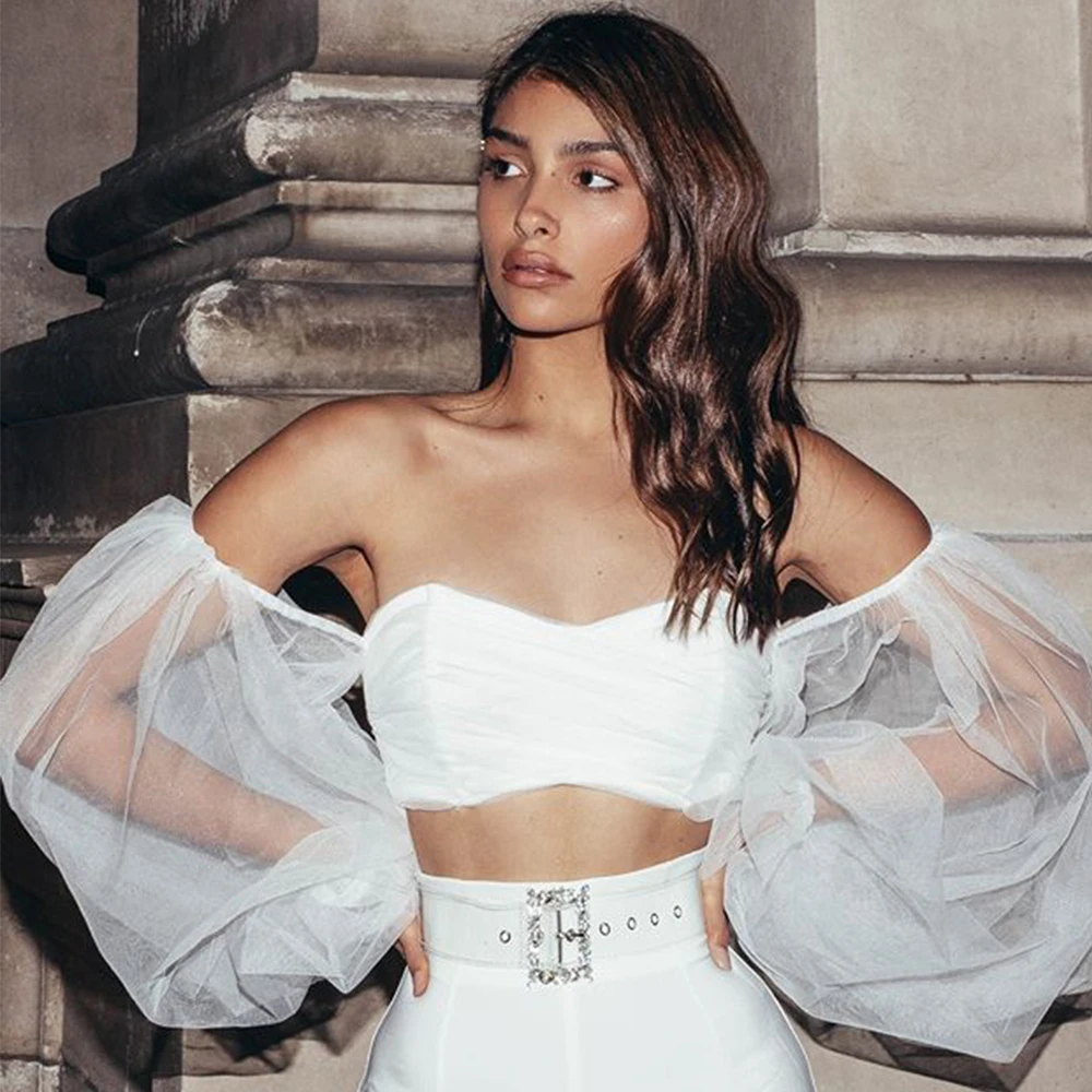 white corset crop top