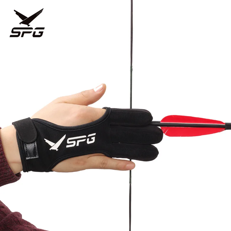 

Лук и стрела протектор ногтя традиционная красота Охота рефлекторный лук SPG три пальца перчатки соревнование стрельба из лука рука гвардии