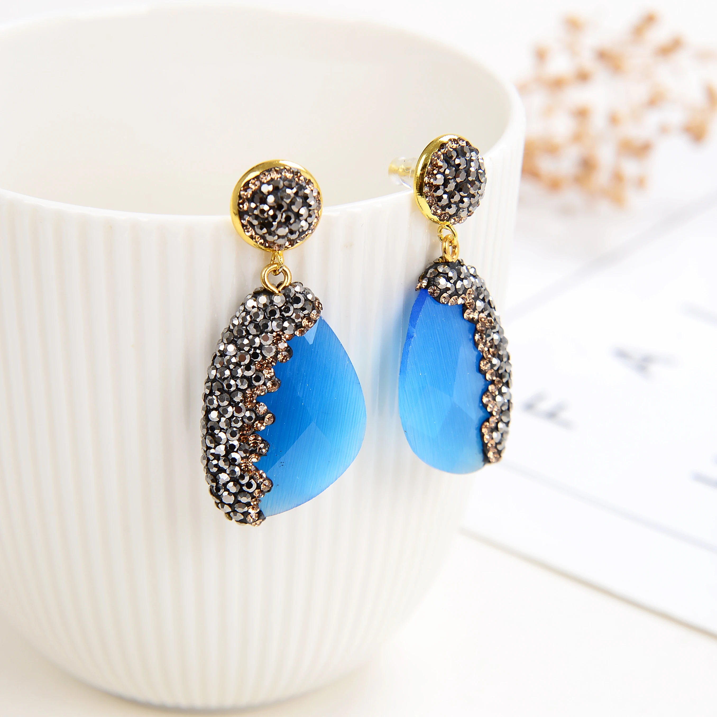11 Style Luxury Geometric Drop Earrings For Women Girls 2020 Charm Rhinestone Dangle Earring Ladies Wedding Jewelry Gifts - Image 3