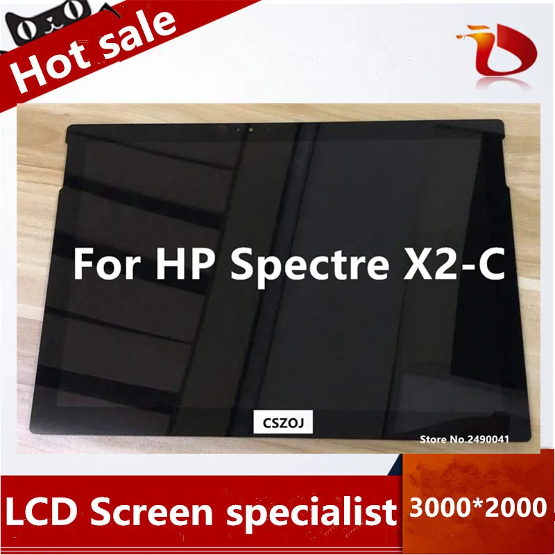 12," LCD кодирующий преобразователь сенсорного экрана в сборе LP123QP1-SPA2 для hp Spectre X2-C 12-C 3000*2000 EDP 40 контактов
