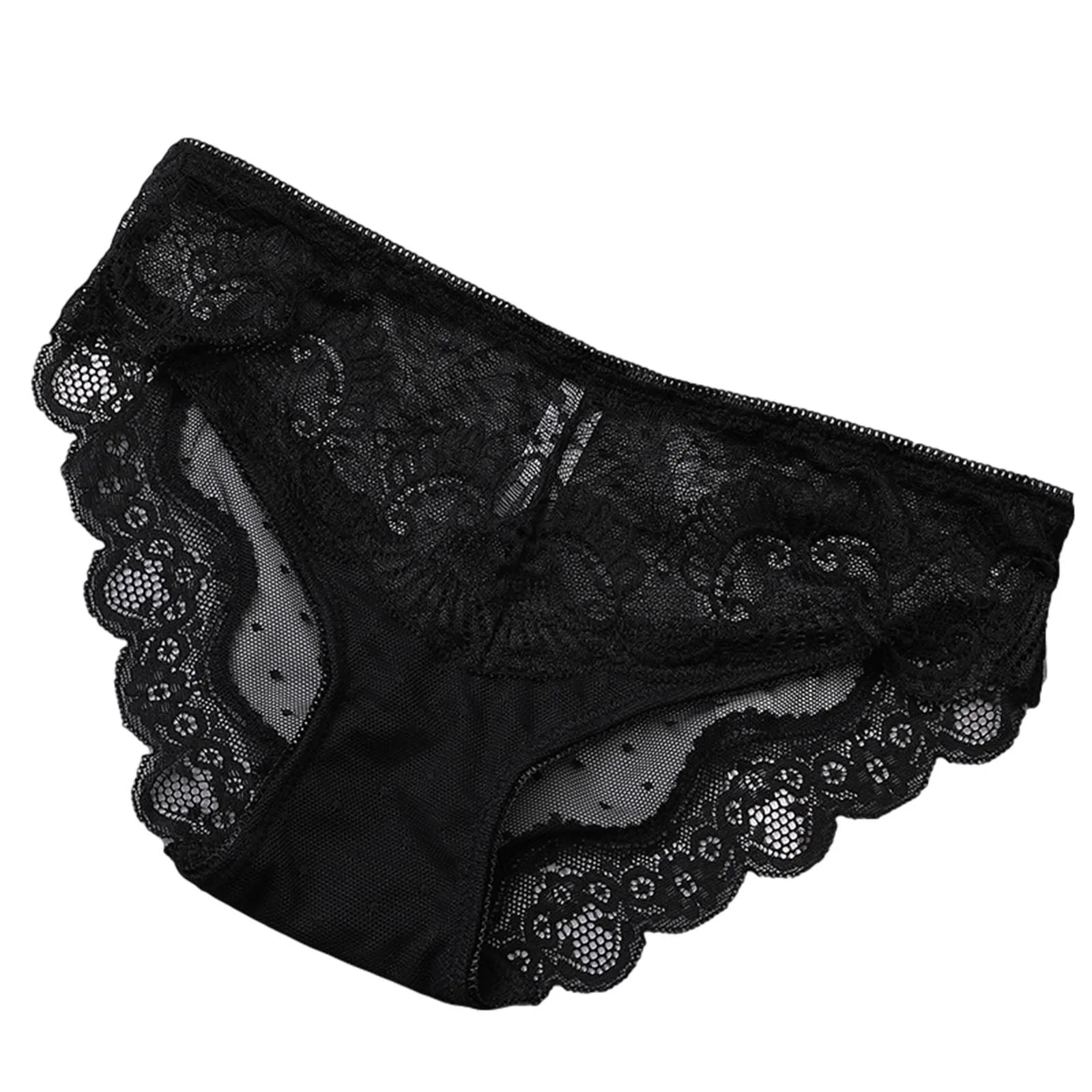 Lace Transparent Women's Underwear Sexy Fashion Breathable Panties Lingerie Soild Low Waist Briefs Underpanties Трусики Женские
