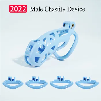 New Upgrade Cobra Male Chastity Device With Arc-shaped 4 Penis Rings,Resin Cock Cage,Chastity Belt,Penis Lock,Sex Toys For Men 4