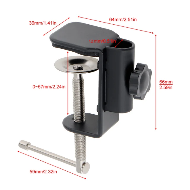 Universal Bracket Clamp Accessorie DIY Fixed Clip Fittings Screw Light Mounting Camera Holder for Microphone Desk Lamp Broadcast Bracket Clamp D 1