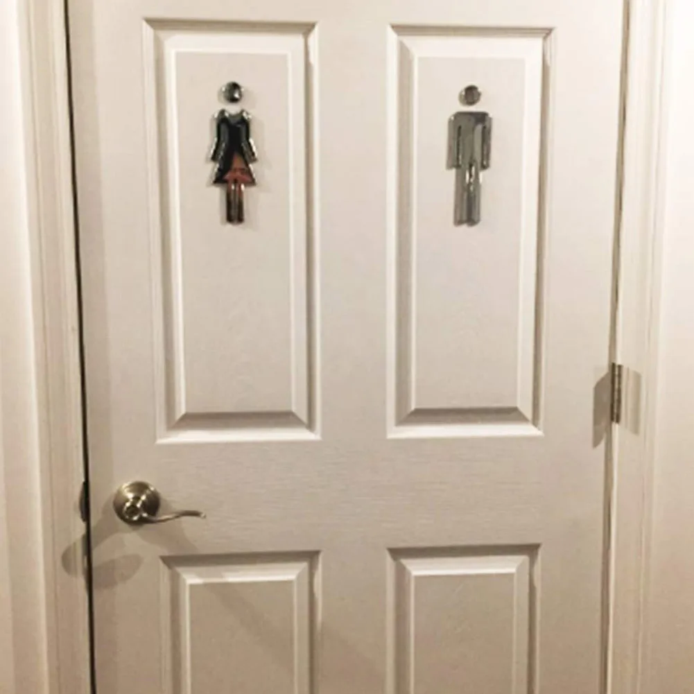 2019 горячая Распродажа 2 шт./компл. ABS знак для ванной с клейкой подложкой Мужской