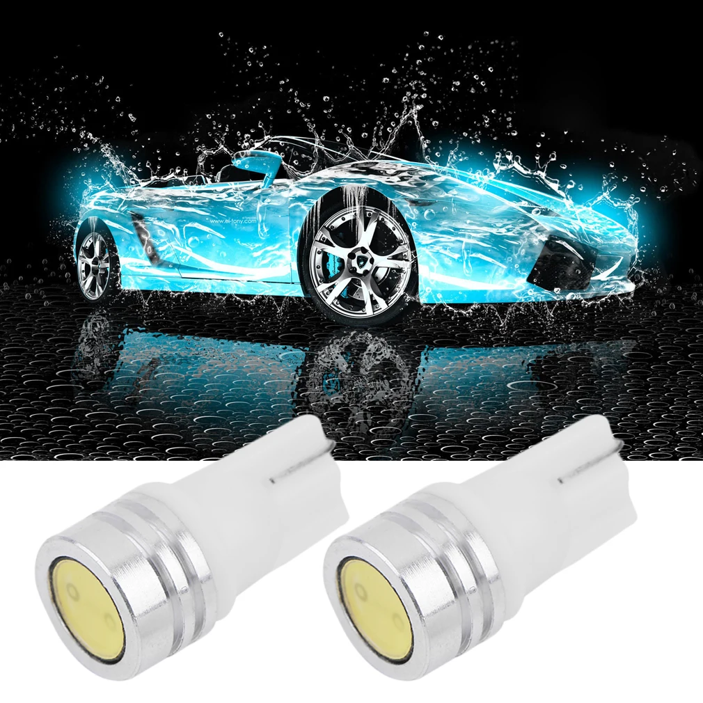 Профессиональный Фотофон 2 x Белый 1-SMD T10 светодиодный интерьерные лампы 12V двери светильник бортовой светильник багажник светильник с длительный