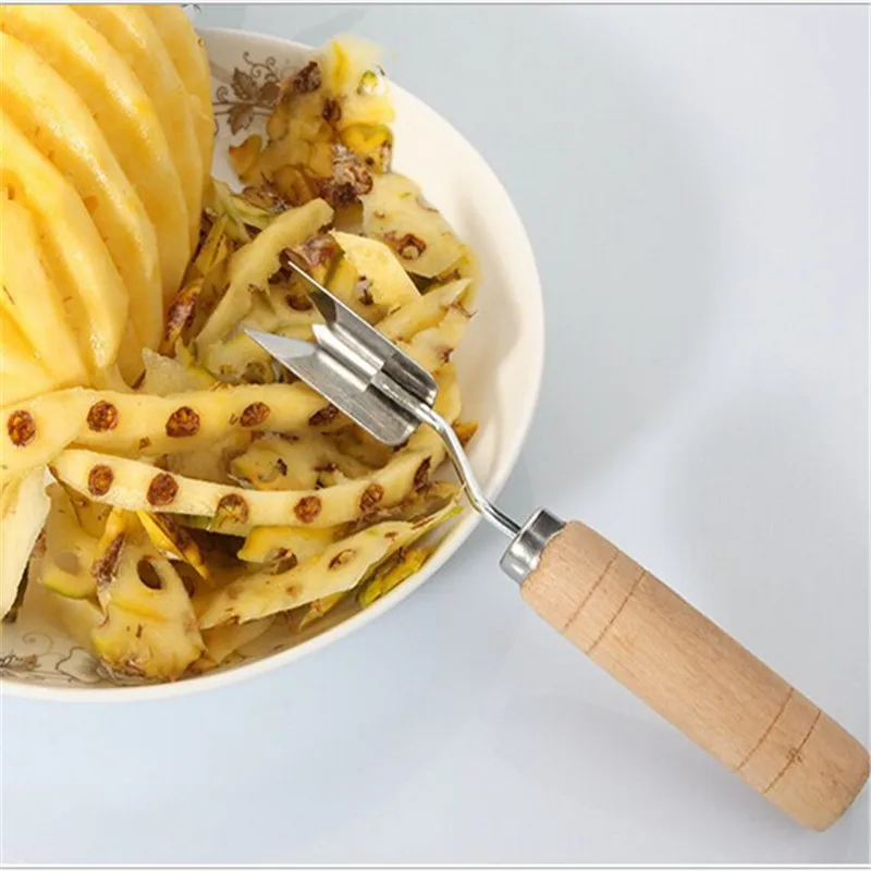 Креативный нож для ананаса из нержавеющей стали, легкий нож для ананаса, резак, нож для нарезки Ананас Семена, инструмент для удаления фруктов и салатов - Цвет: 998302