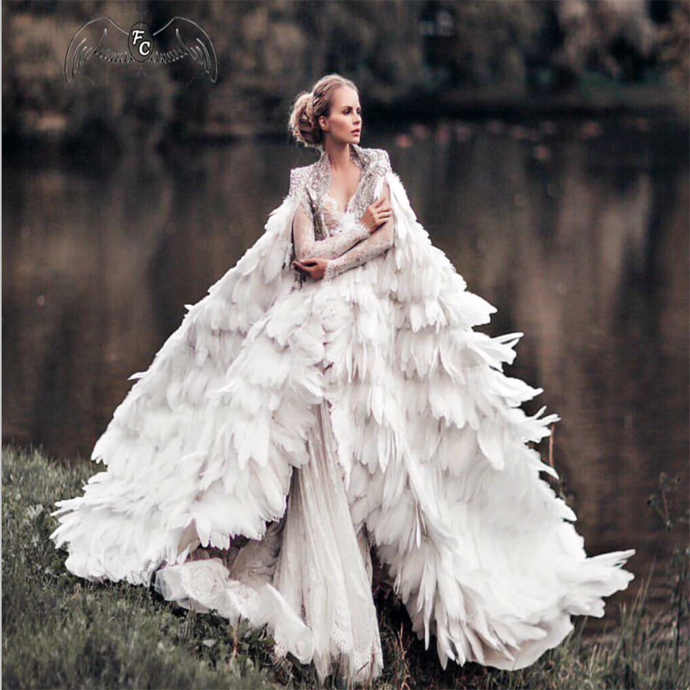 Description Picture 5 of item2M Dyed 13-18CM White Goose Feather Trims Real Geese Feather Ribbon Fringe  Dress Skrit DIY Craft Sewing Material Feathers