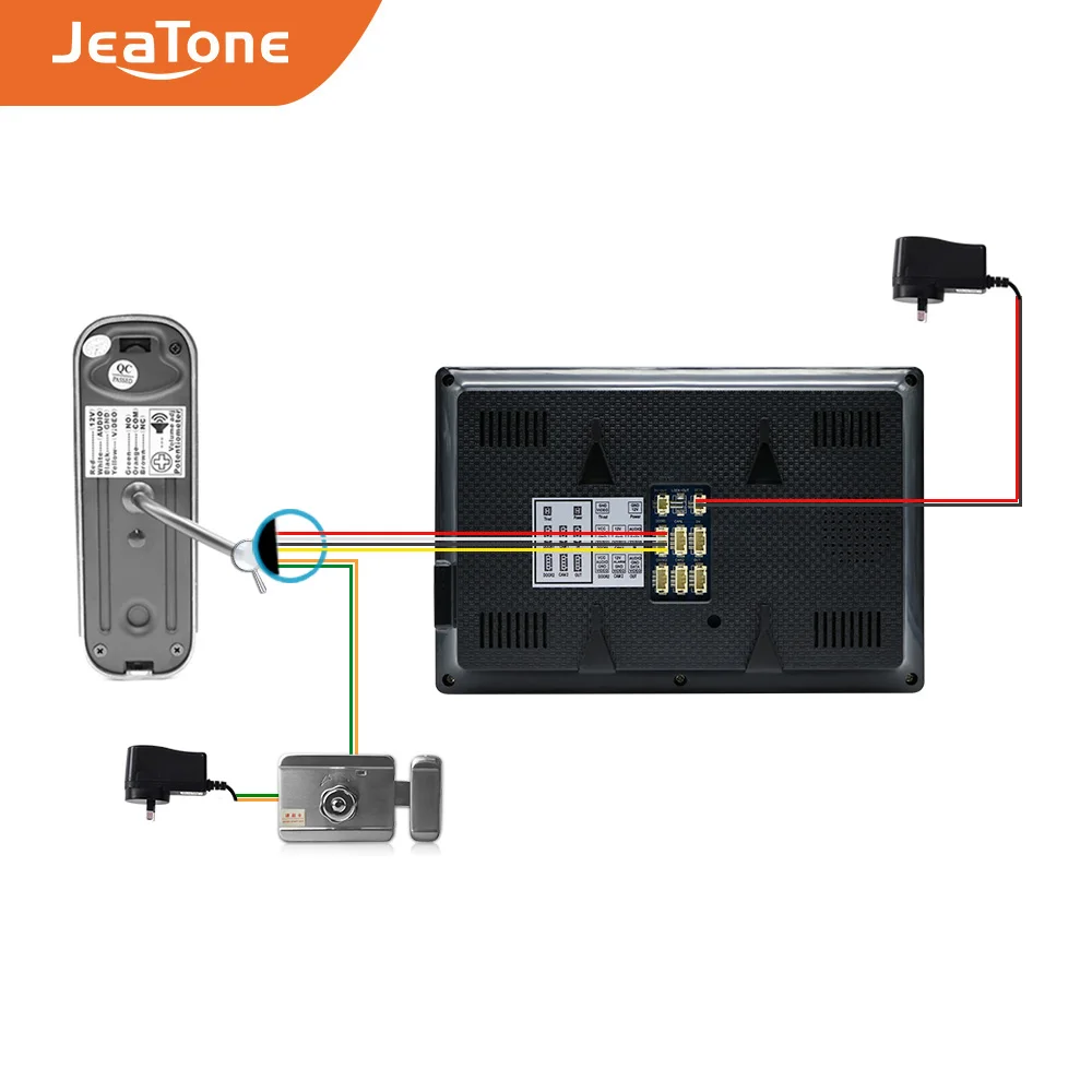 Проводной видеодомофон Jeatone с сенсорным экраном 7 дюймов система доступа 3