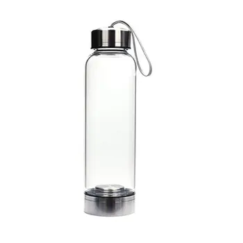 

Natural Quartz Gemstone Glass Water Bottle Direct Drinking Glass Cup Crystal Stone Obelisk Healing Wand Glass Bottle Dropship