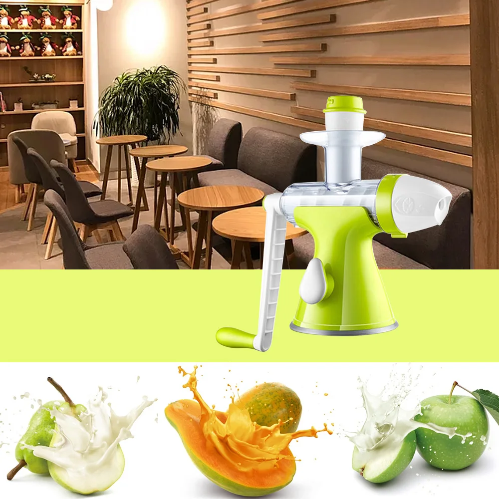  Manual Juicer Fruits Vegetables Extractor with Rotating Handle Ice Cream Squeezer DIY Fresh Orange  - 4000367522458
