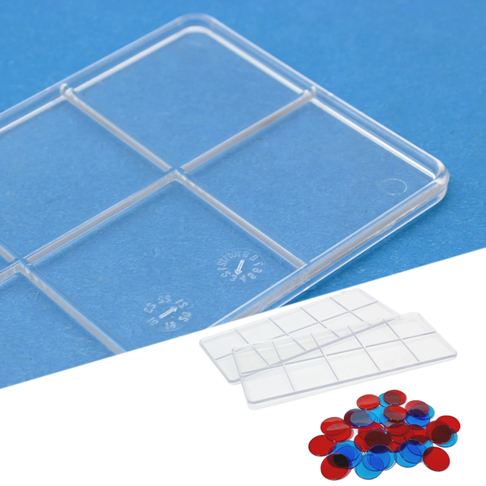Ten-Frame Set, Math Manipulative for Elementary Ten Frame Math Games for Kindergarten , 2 Frame, 40 Counters