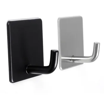 

Stainless Steel Wall Hook Self Adhesive Sticky Kitchen Home Bathroom Bath Ball Key Bag Coat Hanger Storage Hanging Holder Rack