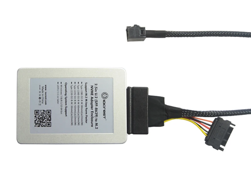 M.2 Adapter M.2 NVMe SSD zu PCI-e U.2 SFF-8639 Adapter PCIe M2 Konverter mit Gehäuse Kabel für Desk