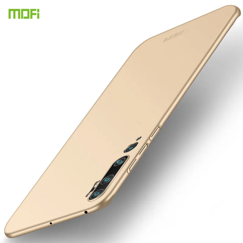 Золотой Для Xiaomi Mi Note 10 чехол MOFi жесткий Роскошный защитный чехол для Xiaomi Mi Note 10 чехол для телефона чехол - Цвет: Золотой