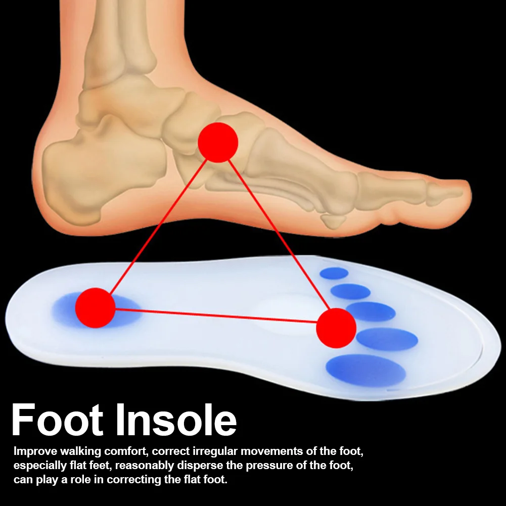 1 пара, облегчающая боль, мягкая, силиконовая, дышащая, замена, унисекс, амортизация, стелька для ног, полная длина, подушка для ходьбы