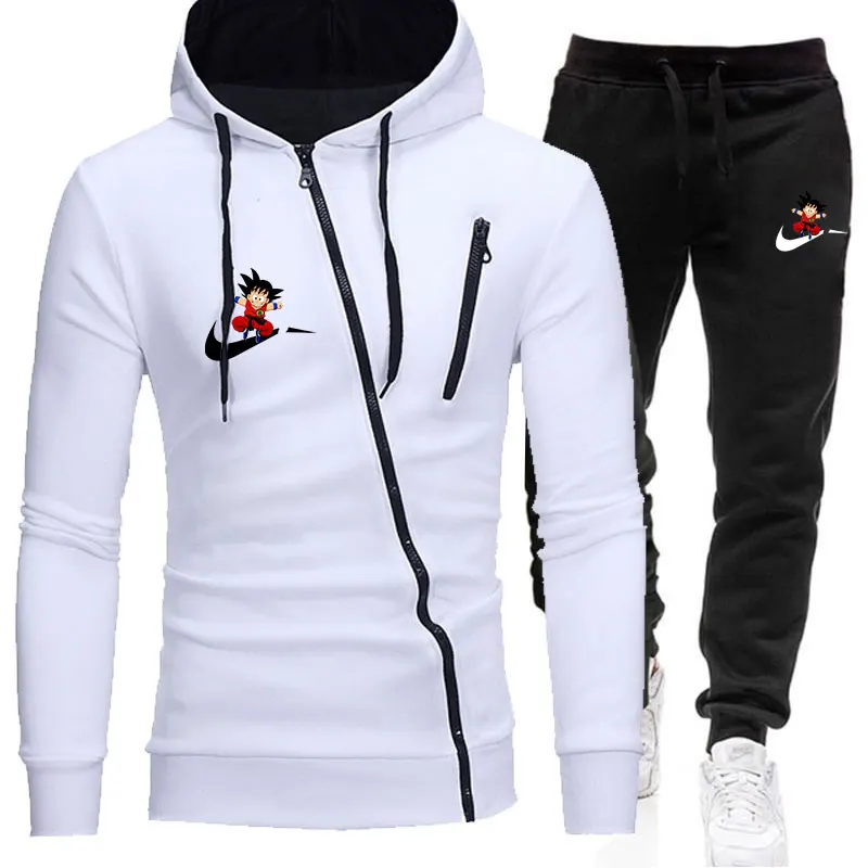 

Fashion Men Hoodie Set Sportwear Set Unisex Tracksuit Suit Sweatshirt and Pants 2 Piece/Set