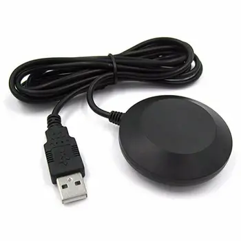 

USB GPS Receiver G-Mouse Round USB GPS Receiver Module Antenna Connector for Laptop Computer 56mm x 56mm x 18mm