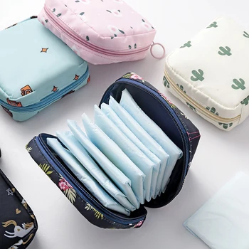 

Women Sanitary Napkin Bag Sanitary Pads Storage Box Portable Travel Sanitary Napkin Storage Bags Cosmetics Makeup Organizers