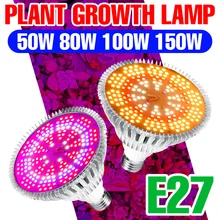 

LED Phytolamp Full Spectrum Grow Light E27 UV Plant Bulb For Indoor Seedlings Flowers Seeds LED Growing Lights 50W 80W 100W 150W