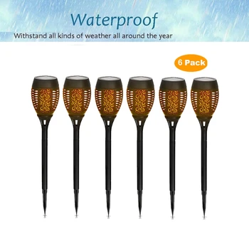 

2-8pcs Solar Flame Light Flickering lawn lamp Solar Flame Flickering Lamp Torch Garden Decoration Landscape Lawn Lamp Lights Wat