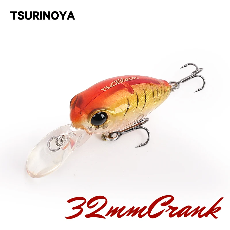 TSURINOYA мини кренкбейт жесткая рыболовная приманка DW40 воблеры форель окунь длина 32