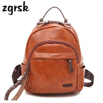 

Female Backpack Fashion Backpack Women High Quality PU Leather Backpacks For Teenage Girls Female School Rucksack Vintage